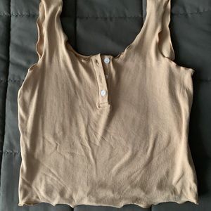 shein beige cropped tank